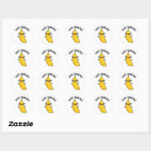 Goin Bananas Funny Fruit Pun Ronde Sticker (Vel)