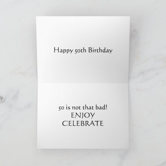 "GOING APE ?" 50e CARTE D'ANNIVERSAIRE (Intérieur)