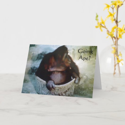 "GOING APE ?" 50e CARTE D'ANNIVERSAIRE (Fleur jaune)