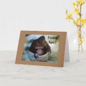 "GOING APE?" 60e BIRTHDAY HUMOR Kaart (Gele Bloem)