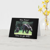 GOING APE "HAPPY BIRTHDAY SISTER" CARD KAART (Gele Bloem)