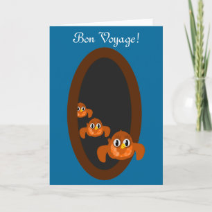 Going away BON VOYAGE kaart blauw