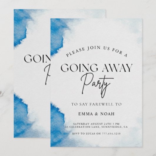 Going Away Party Invitation Printable Template (Devant / Derrière)