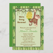 Going Bananas Monkey Oerwoud Safari Baby shower Kaart (Voorkant / Achterkant)