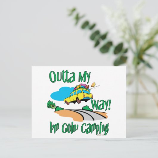 Going Camping Briefkaart (Staand voorkant)