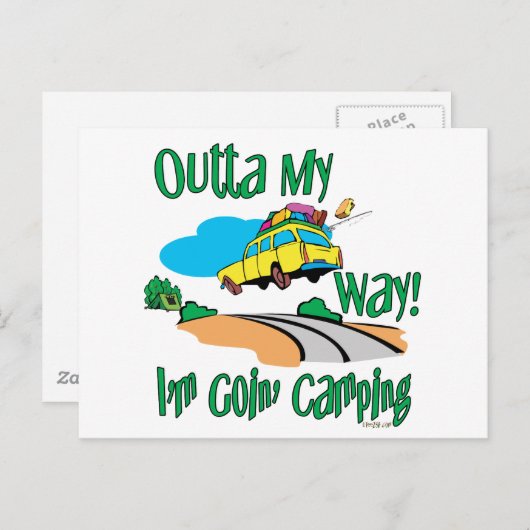 Going Camping Briefkaart (Voorkant / Achterkant)