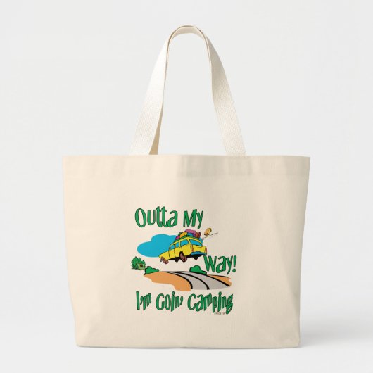Going Camping Grote Tote Bag (Voorkant)