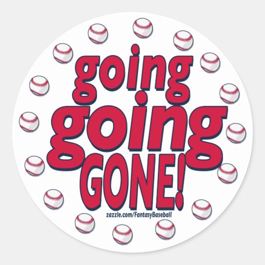 Going Going Gone! Sticker (Voorkant)