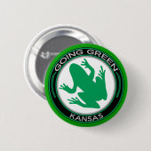 Going Green Kansas Frog Ronde Button 5,7 Cm (Voorkant /achterkant)