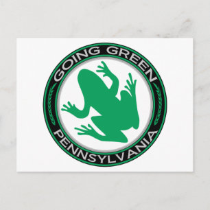 Going Green Pennsylvania Frog Briefkaart