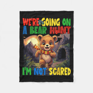 Going on a Bear Hunt Not Scared Playful Kids Cute Fleece Deken