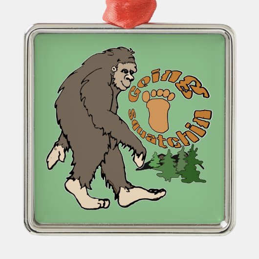 Going Squatchin Metalen Ornament (Voorkant)
