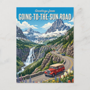 Going-to-the-Sun Road Montana Briefkaart