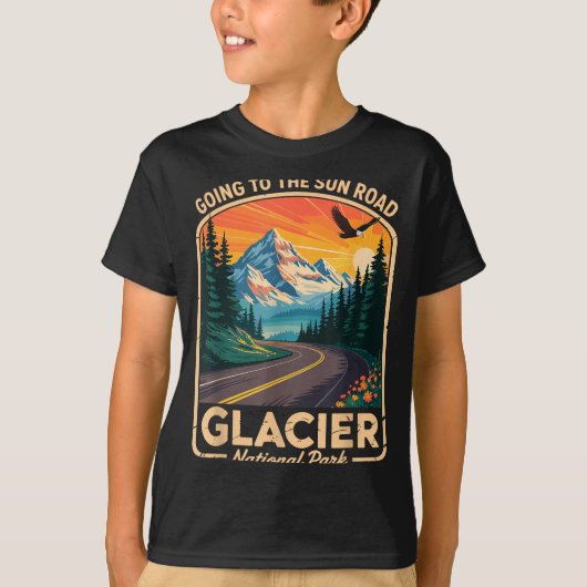 Going To The Sun Road Shirt Montana T Shirt Glacie (Voorkant)