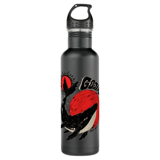 Gojira Whale Sun Moon Premium Waterfles (Voorkant)