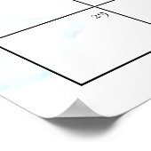 Gok de uitgerekende datum Teddybeer Blauwe baby sh Poster (Hoek)