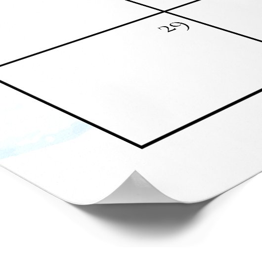 Gok de uitgerekende datum Teddybeer Blauwe baby sh Poster (Hoek)