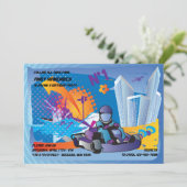 GoKart-uitnodigingen Kaart (Staand voorkant)