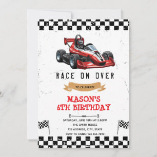 GoKart verjaardagsuitnodiging Kaart