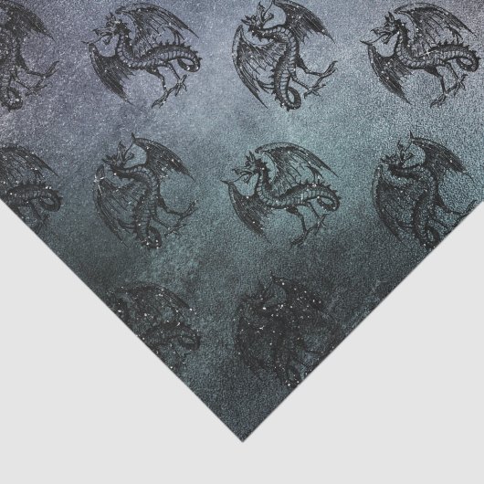 gokdrakenpatroon tissuepapier (Detail)