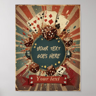 gokken bewerkbaar poster