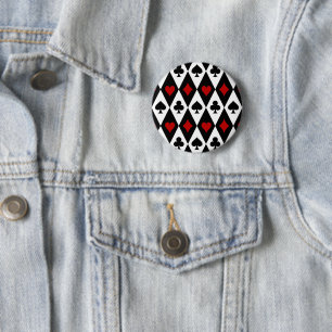 Gokken Blackjack Kaartspeler Casino Las Vegas Ronde Button 5,7 Cm