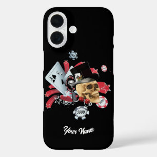 Gokken Casino Skull iPhone 16 Hoesje