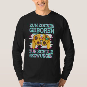 Gokken geboren op school forceerde console PS5 gam T-shirt