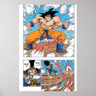 Goku vult VS Vegeta op Poster