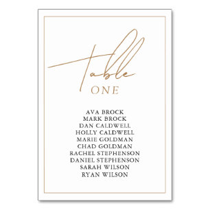Gold1 Sign-Elegant Wedding Zitting Grafiek Printab Kaart