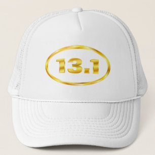 Gold 13,1 halve marathon ovaal trucker pet
