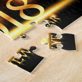 Gold 2018 Joyeux Nouvel An Fireworks puzzle (Côté)