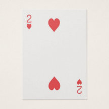 Gold 2 des coeurs Las Vegas Mariage Playing Card