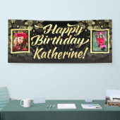 Gold 2 FotoHappy Birthday Party Spandoek (Beurs)