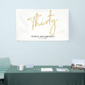 Gold 30th Birthday Party Welcome Banner (Beurs)