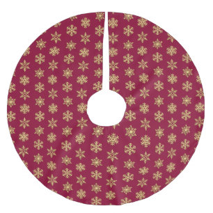 Gold 3-D sneeuwvlokken, achtergrond Kerstboom Rok