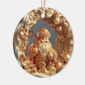 Gold 3d Santa-clausule Keramisch Ornament (Links)