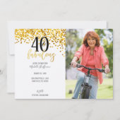 Gold 40- en Fabulous 40e verjaardag feestdagen Kaart (Voorkant)
