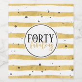 Gold 40 et fabuleux Étiquettes de vin de fête d'an (Étiquettes simples)