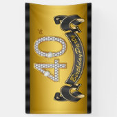 Gold 40e verjaardag spandoek (Verticaal)