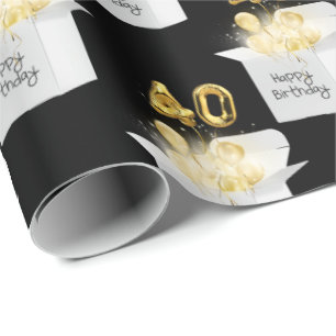 Gold 40th Birthday-ballonnen in doos Cadeaupapier