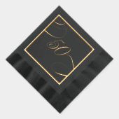 Gold 50 Calligraphy Milestone Birthday Anniversary (Droite)