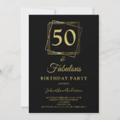 Gold 50 et fabuleuse invitation d'anniversaire (Devant)