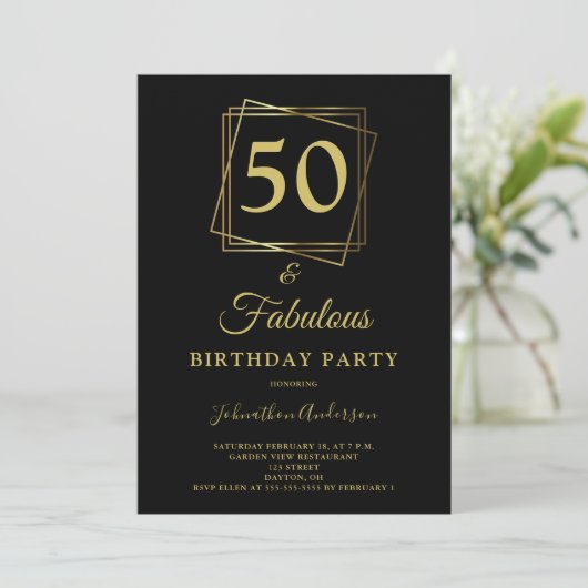 Gold 50 et fabuleuse invitation d'anniversaire (Debout devant)