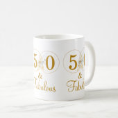 Gold 50 et fabuleux 50e anniversaire de café Mug (Devant droit)