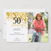 Gold 50 et fabuleux 50e anniversaire Invitations d (Devant)
