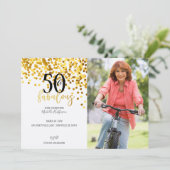 Gold 50 et fabuleux 50e anniversaire Invitations d (Debout devant)