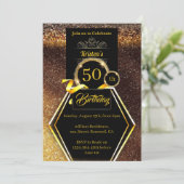 Gold 50e anniversaire Invitation (Debout devant)