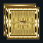 Gold 50th Anniversaire de fête Invitation Or<br><div class="desc">Invitation de fête du 50e anniversaire Gold Lilac</div>
