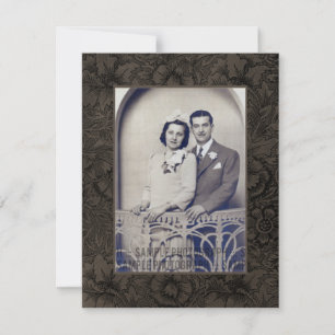 Gold 50th Golden Jubileum Party Photo Invite Kaart